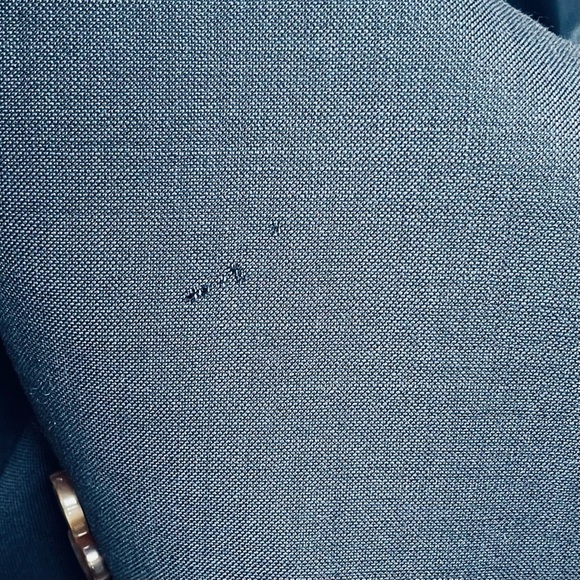 J. Crew Thompson Heathered Navy 100% Wool 38S Suit Jacket Sport Coat Flawed - Picture 12 of 13